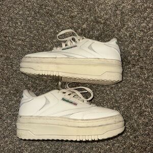 Reebok Classic White and Gray Sneakers